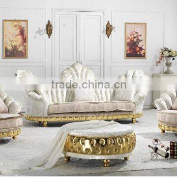 High Back royal sofa sets french baroque living room sofa set american upholstery sofa soft furniture