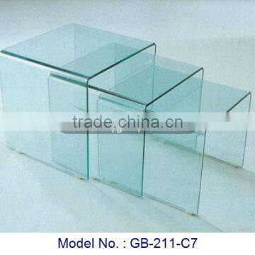 Nest of Three, Nesting Table, Modern Nest Table, Glass Nest Table, Coffee Table