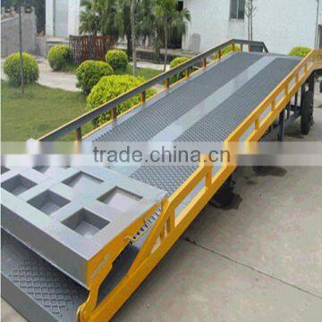 container load and unloading ramps truck yard dock levellers