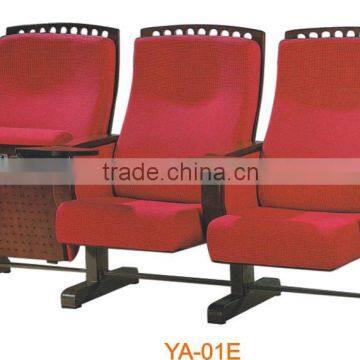 Fabric with Wood auditorium Chair/Wood Theater chair with write pad YA-01E