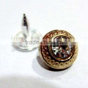 gold color a stone rivet for lady jeans