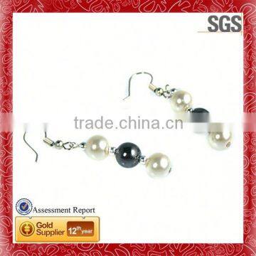 Hematite Wholesale jewelry new product imitation coral beads earrings