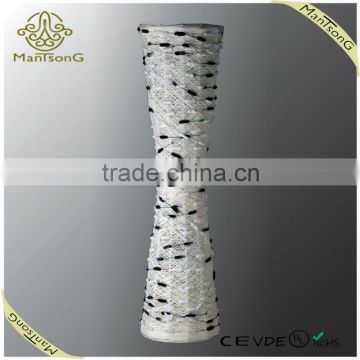 2015 Hot sale indoor home decor standing lamp white rattan floor lamp