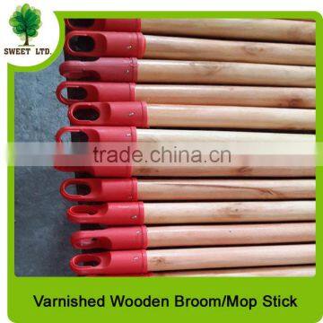 Manufacturer supplier Varnished wooden broom stick with cheap price