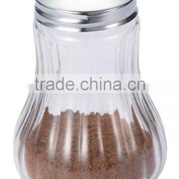 250ml diagonal grain glass bottle salt and pepper bottle caps