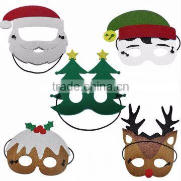 Cheap Masquerade Hot Felt Party Mask for kids Christmas Santa Claus Mask