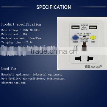 small GFCI outlet outlet factory for ground fault circuit interrupter safety products with USB slot NANDAO elec