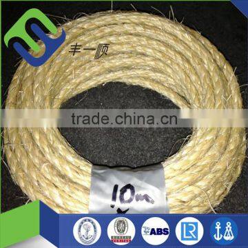 China cheap priace sisal twisted rope golden supplier