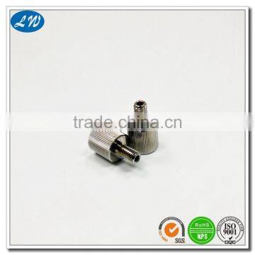 CNC turning electroplating brass thumb screw with knurling straight