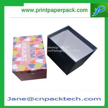 Custom Printed Fashion Top and Bottom Box Rigid Cardboard Boxes Set-up Box Paper Gift Packaging Box