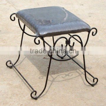 metal leg plus fabric foot stool