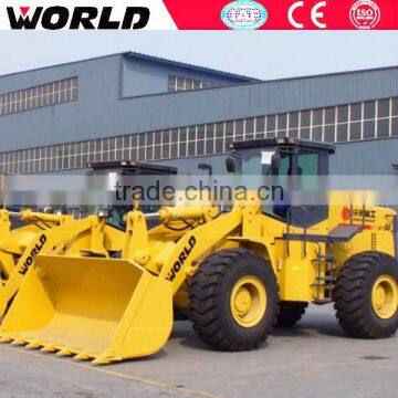 World brand road construction equipment 5ton joystick control wheel loader W156