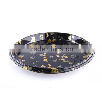 Japanese Round Big Disposable Plastic Sushi Tray With Lid photo-3