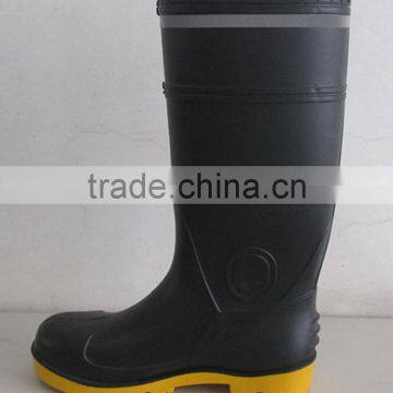 Steel Toe and Steel Plate Protetive Construction Rain Boots With Reflective Strip photo-3