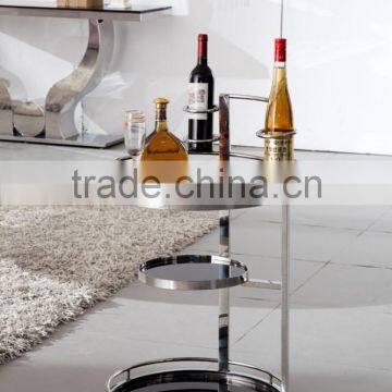 304 Stainless Steel Round Dining Table With Upholstered Side Chair, Metal Dining Room Furniture photo-5