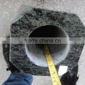 Green Granite Vases Grave for Tombstone photo-2