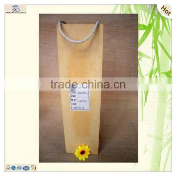Handmade Eco-friendly Bamboo Pine Made Wine Suitcase Box photo-4