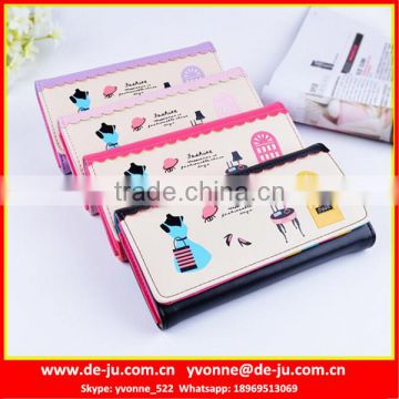 Popular Printed PU Leather Purse Wallet