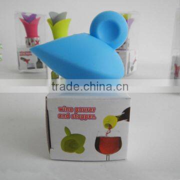 New design nice mouse shaped silicone wine bottle stopper / silicone rubber bottle stopper