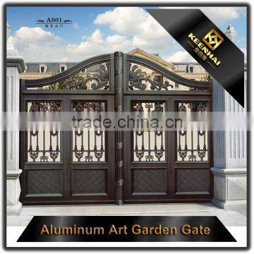 Modern Main Gate Designs Outdoor Powder Coated Cast Aluminum Garden Gate for Villa photo-6