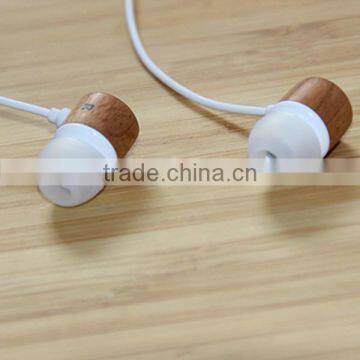 Cherry Wood-ear Remote Control Headphones Wire (white),Cherry Wood Earphone photo-6