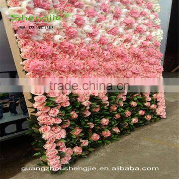 SJLJ01136 Hand Make Artificial Flower Wall as Wedding Decoration Backdrop photo-2