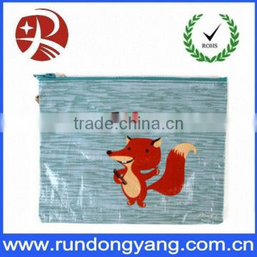 Beautiful plastic zipper bag for packing printed red fox