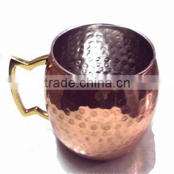 HAMMERED FINISH 100% PURE COPPER MOSCOW MULE MUGS NICKLE LINED photo-4