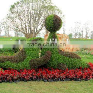 Fake Grass Animal Manufacture High Color Fastness UV/water Proof Artificial Grass Topiary photo-4