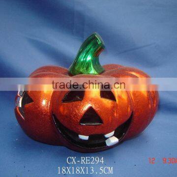 dolomite pumpkin candle holder