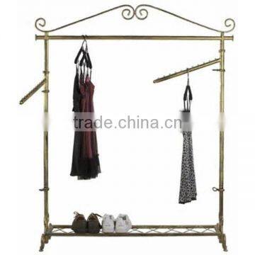 Adjustable Market Garment hanging Rack with shoe shelf