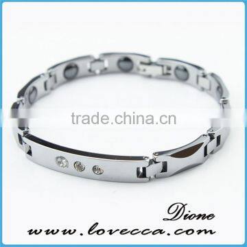 Large Heavy Black Silver Link Bangle Chain Men's Tungsten Bracelet photo-2