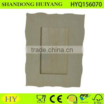 custom cheap unfinished wooden plywood photo frame