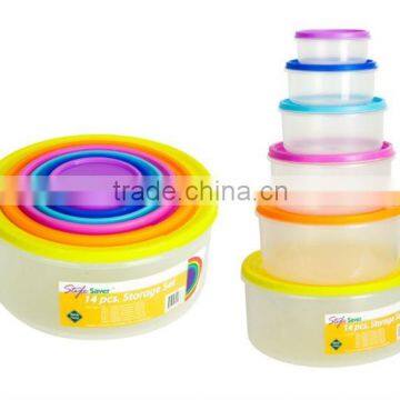 Rainbow Food Storage, 6pcs Plastic Food Container, Round Storage Box. photo-2