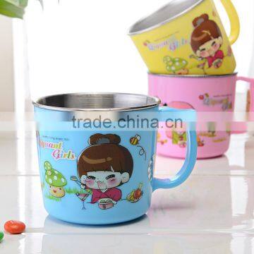 Double Wall PP+Stainless Steel Vacuum Cup for Kids photo-4
