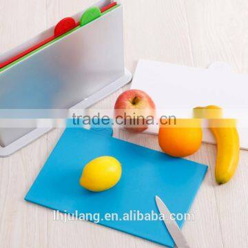 New Design Kitchen Plastic Cutting Board Set/4pcs Plastic Cutting Board Set With Stand photo-4