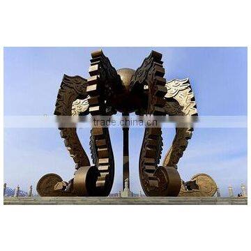 plush large metal abstract city statue