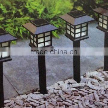 4 Solar Powered Lantern Stake Lights LED Carriage Oriental Garden Path Lights G0020 photo-3