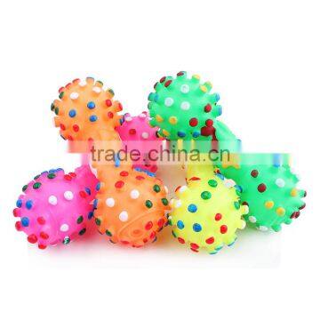 Spot Wholesale Pet Small Dumbbell Sound Amoy Vinyl Dumbbell 11CM