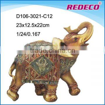 Antique Resin Elephant Garden Sculpture For Sale