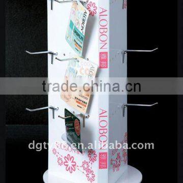 triangle sides custom vac-formed blister plastic magazine rotating display rack