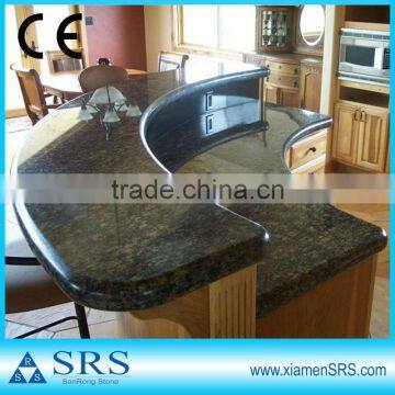 Brown color bullnose granite work top