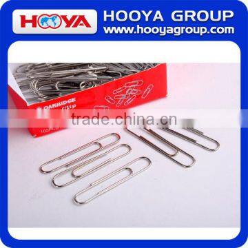 wholesale stainless steel nickled silver round metal paper clip 50mm