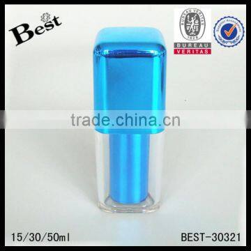 15ml 30ml 50ml blue plastic bottle acrylic colour paint luxury plastic bottle acrylic colour paint with pump