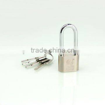 Long shakle nickel plated cast iron padlock, 30mm small lock