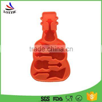 Kids Guitar Shaped Silicone Ice Cube Molds Tray Chocolate Candy Mold photo-3