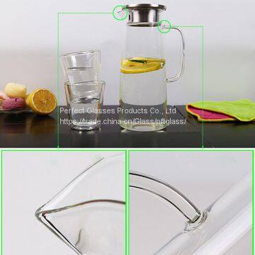 Big Volume Glass Bottle Glass Jug Glass Decanter With Memtal Cap for Kitchen Resturant and Hotel photo-4