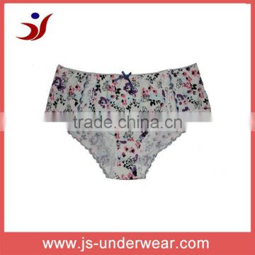 lady viscose floral printed underwear brief bikini boyshort