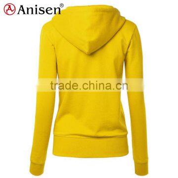 Oem Service 100% Cotton Slim Custom Women Zipper Hoodies photo-4