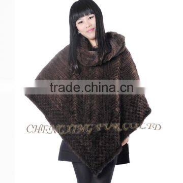 CX-B-M-33E Fashion In-stock Free Size Shawl/ Mink Fur Lady's Fur Cape photo-6